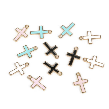 DIY Enamel Cross Charm