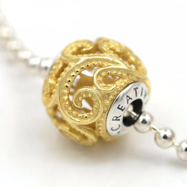 DIY Hallow-Out Golden Charm Beads