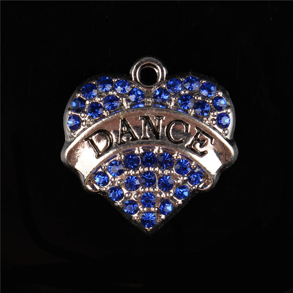 Lovely Rhinestones Heart Crystal Charm