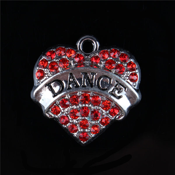 Lovely Rhinestones Heart Crystal Charm