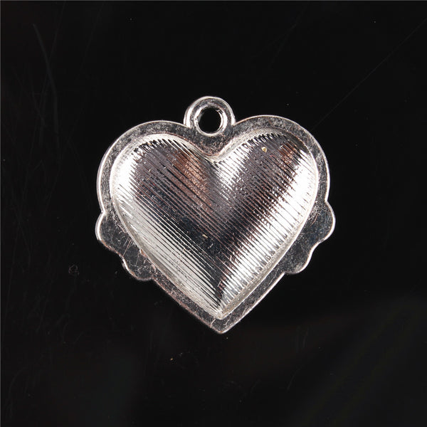Lovely Rhinestones Heart Crystal Charm