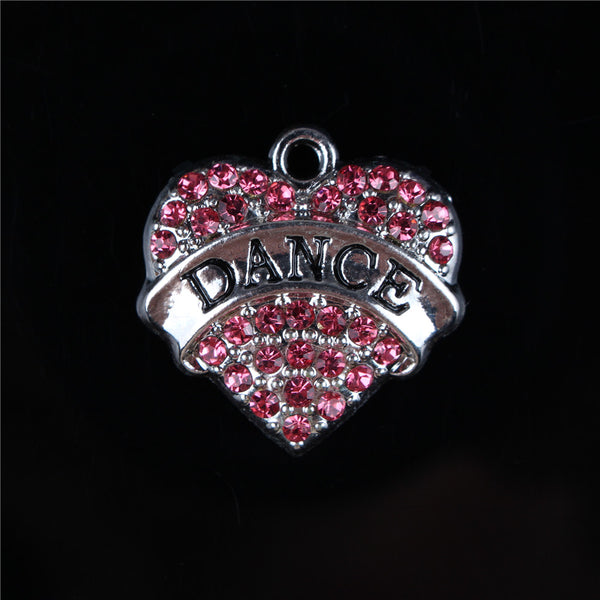 Lovely Rhinestones Heart Crystal Charm