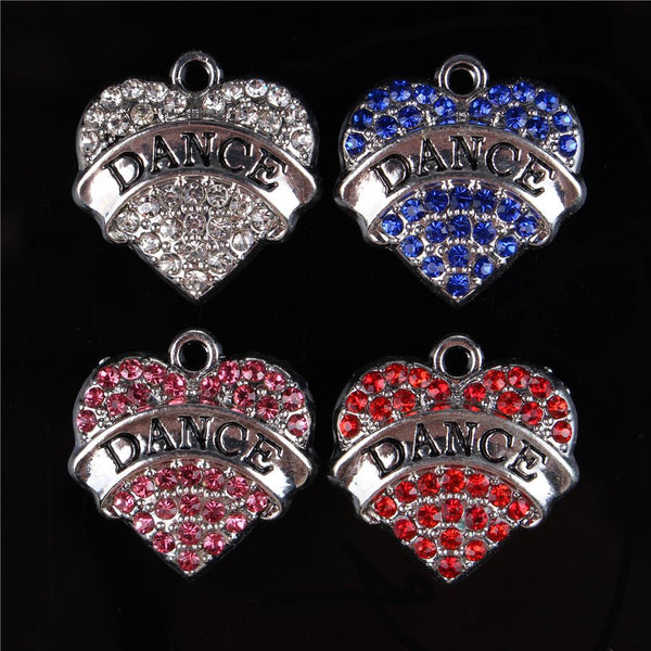 Lovely Rhinestones Heart Crystal Charm