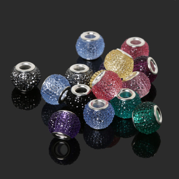 European Beads Oblate Crystal Beads